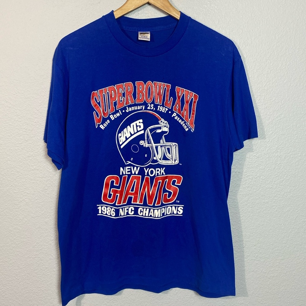 Vintage 80's New York‎ Giants Super Bowl T-shirt